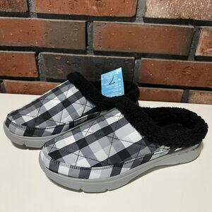 New Vera Bradley Size 7 VB Cloud Kingbird Plaid Slippers Slip On Clogs Mules